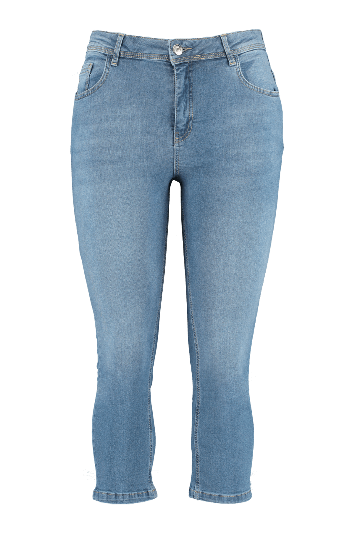 3/4 lange Skinny-Leg-Jeans mit hoher Taille CHERRY image number 2