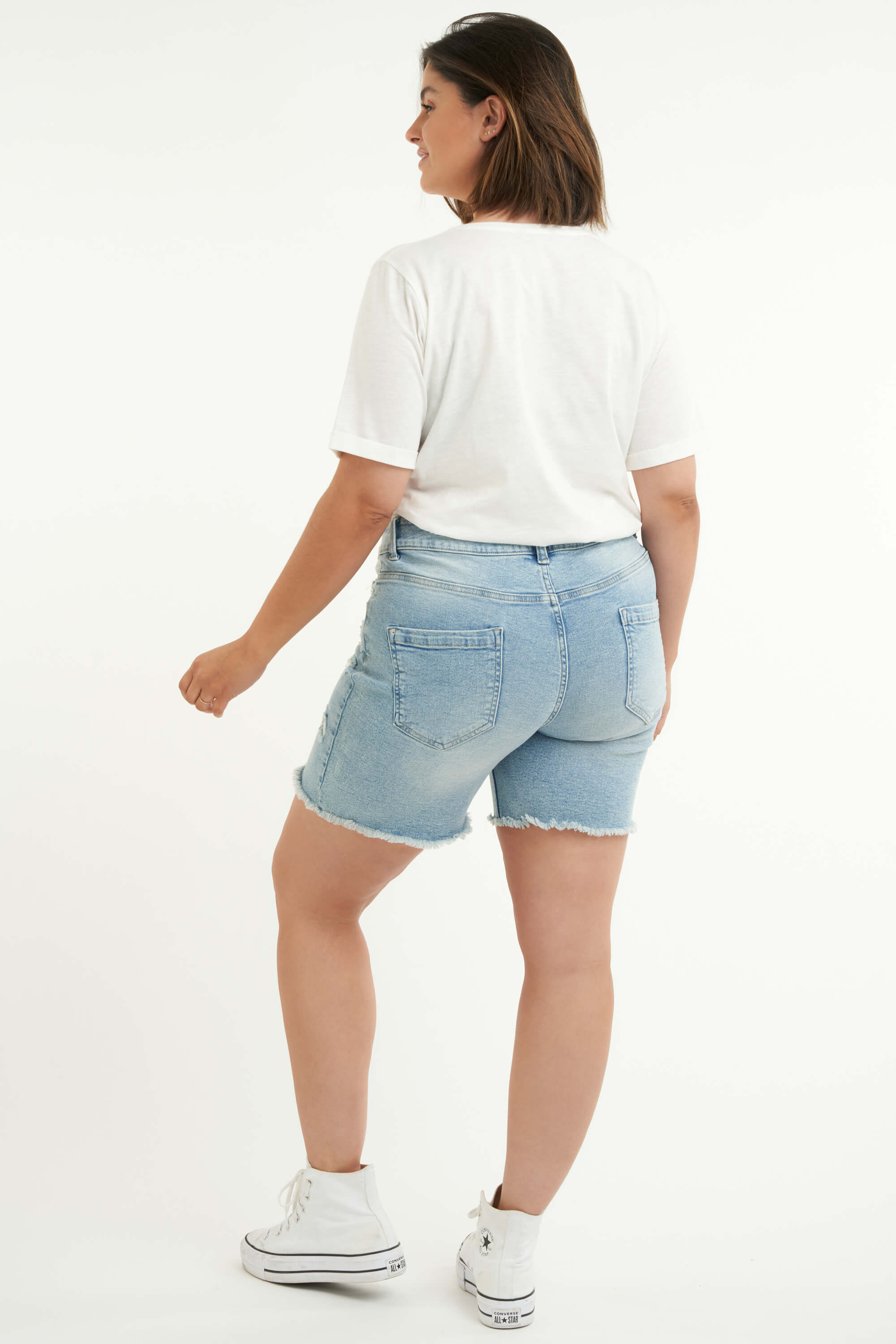 Jeans-Shorts mit Destroyed-Detail image number null