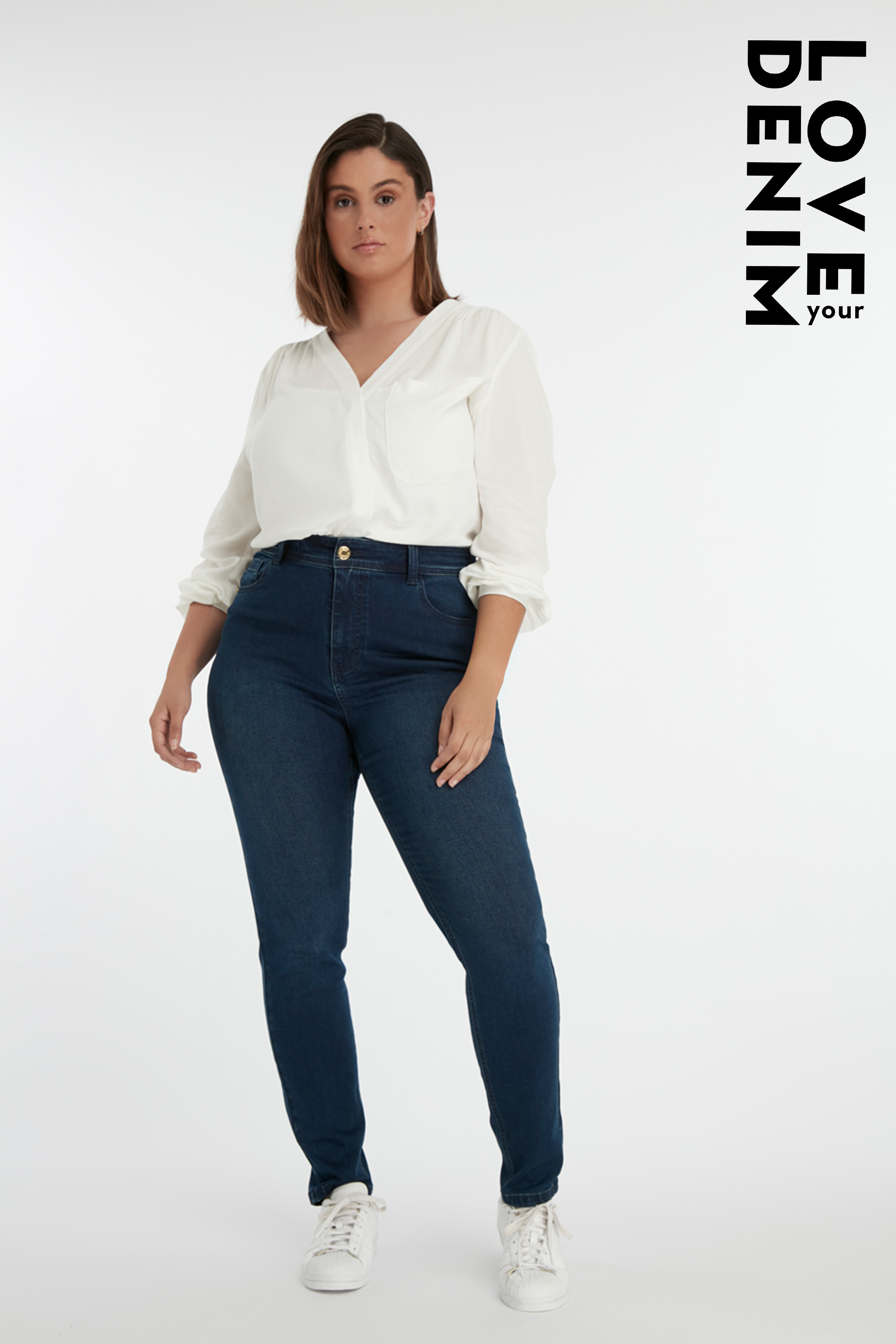 Skinny-Leg-Jeans CHERRY mit hohem Bund image number 0