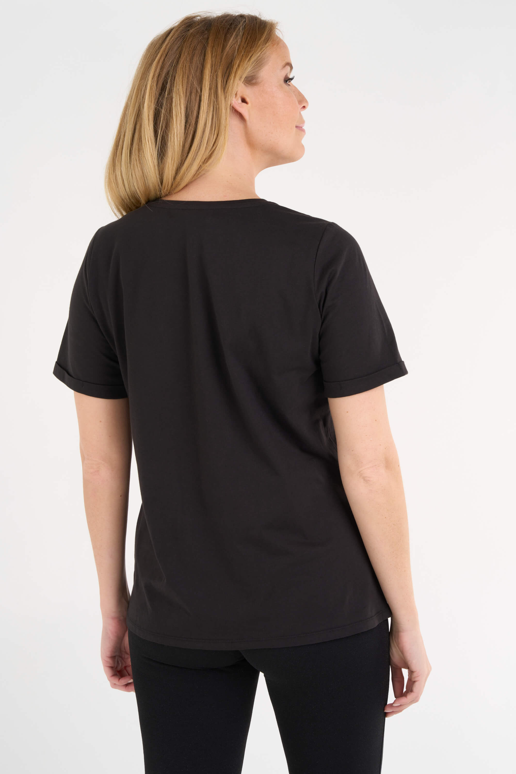 T-Shirt mit Print und Perlen  image 3