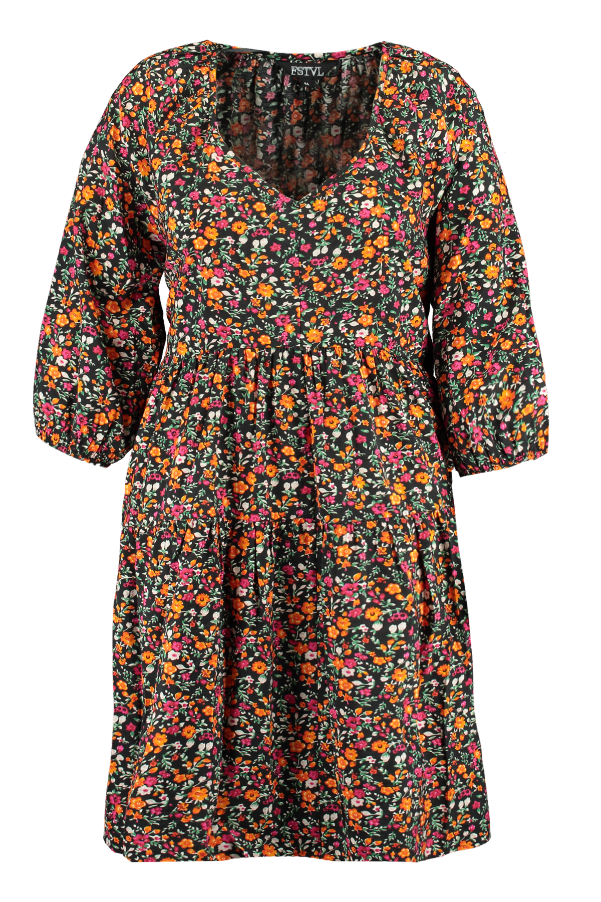 A-Figur-Kleid mit Print  image number 1