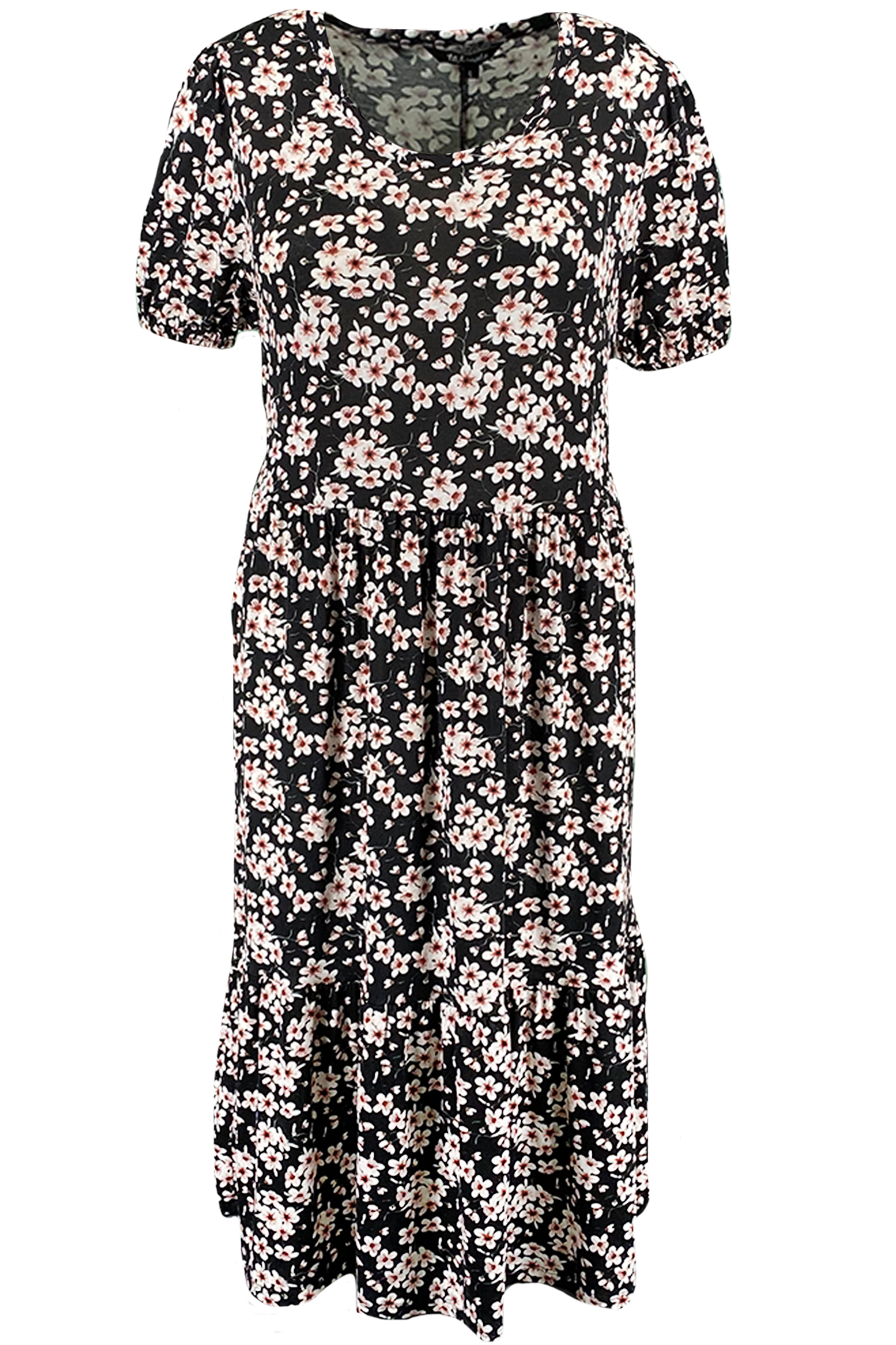 Langes Kleid mit Blumen-Print image 2