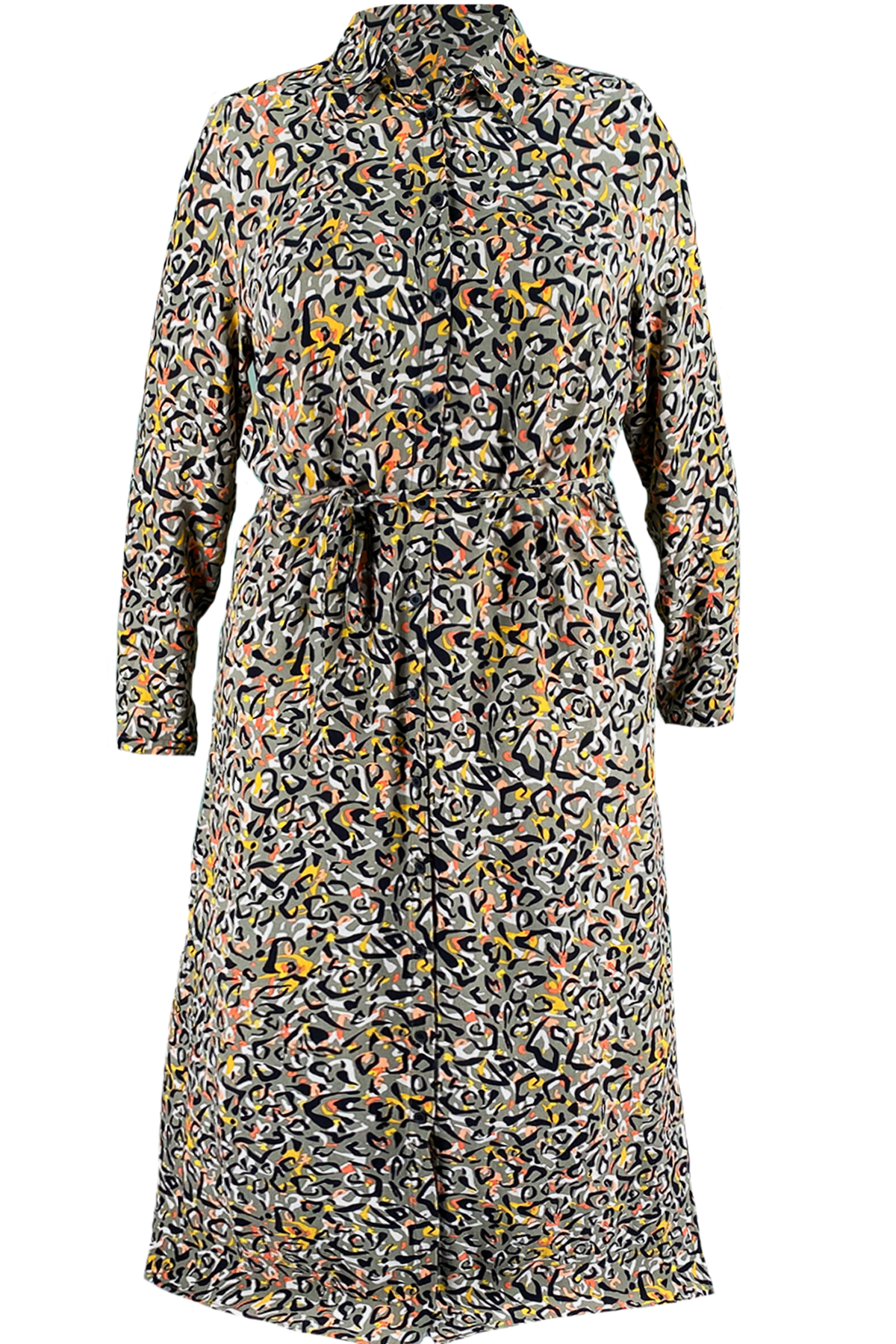 Langes Kleid mit Kordelgürtel image number 2