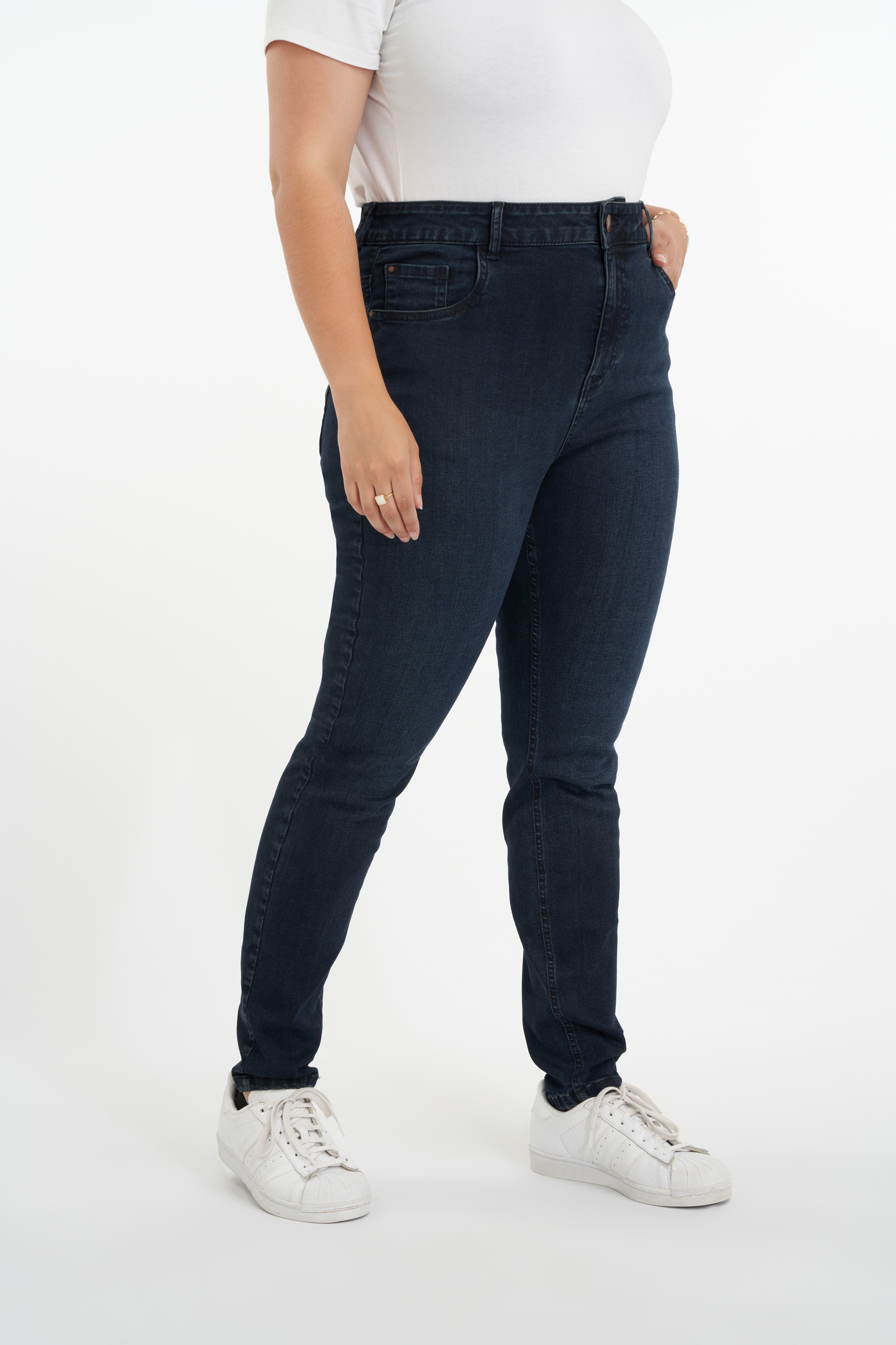 Skinny-Leg-Jeans CHERRY mit hohem Bund image number 4