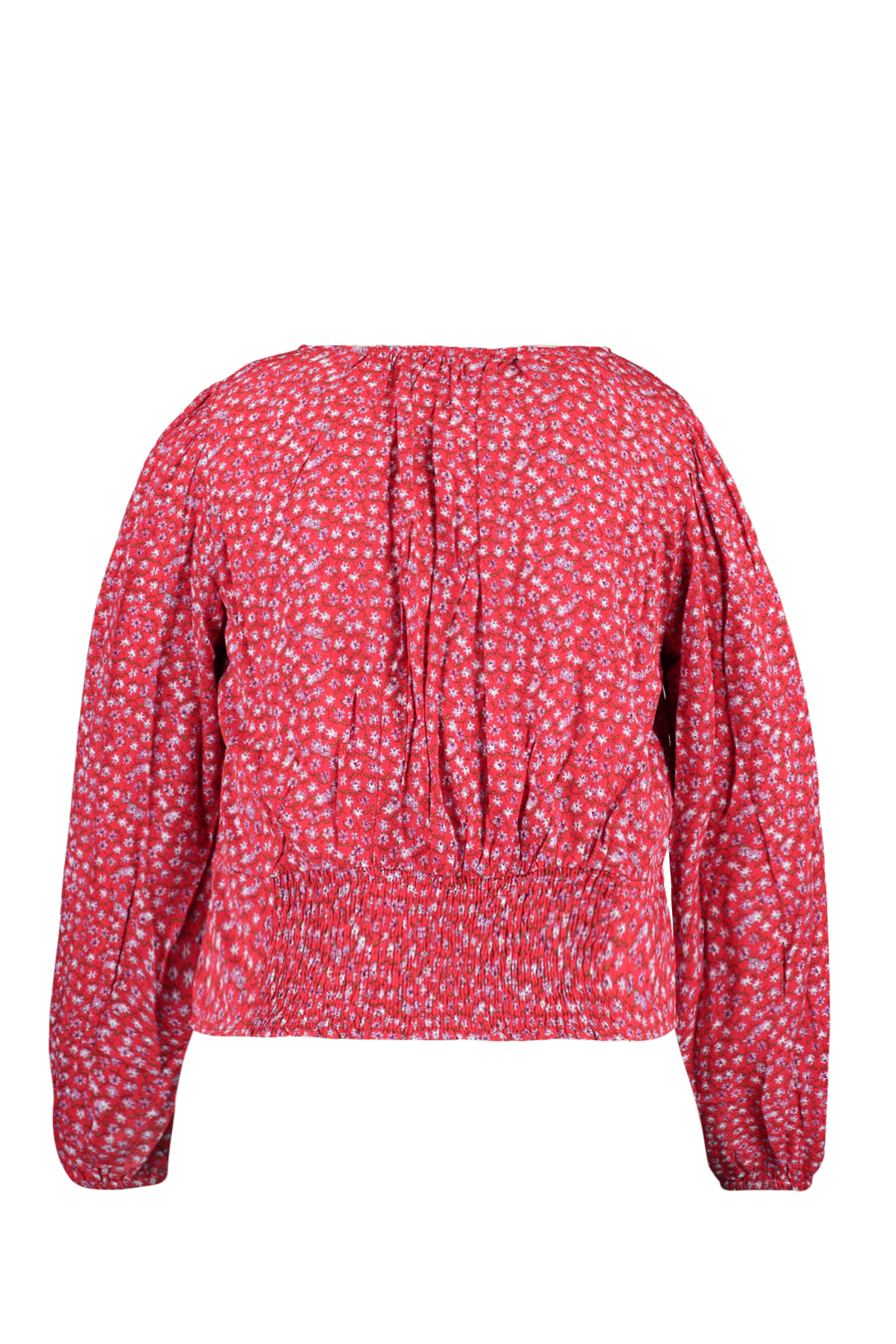 Kurz geschnittene Bluse mit Blumen-Print image number 2