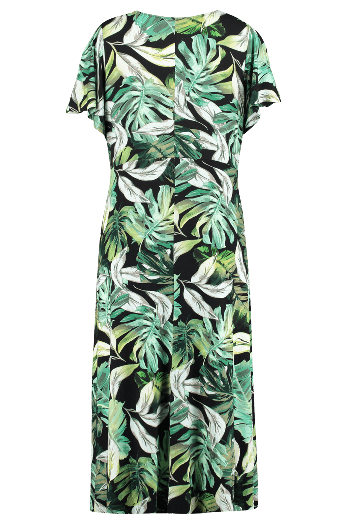 Langes Kleid mit Blatt-Print image number 2