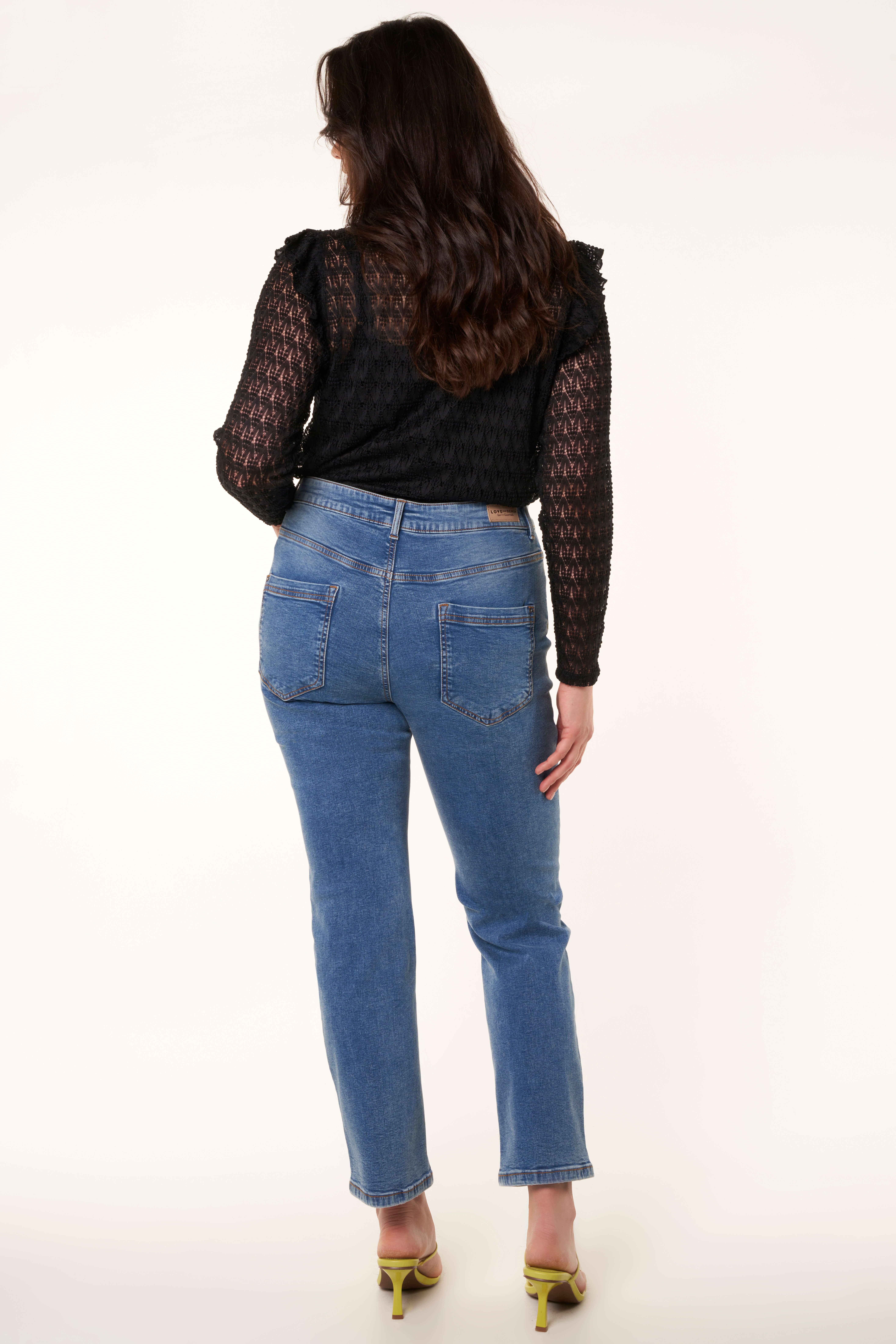 Straight-Leg Jeans LILY 30 inch image number 4