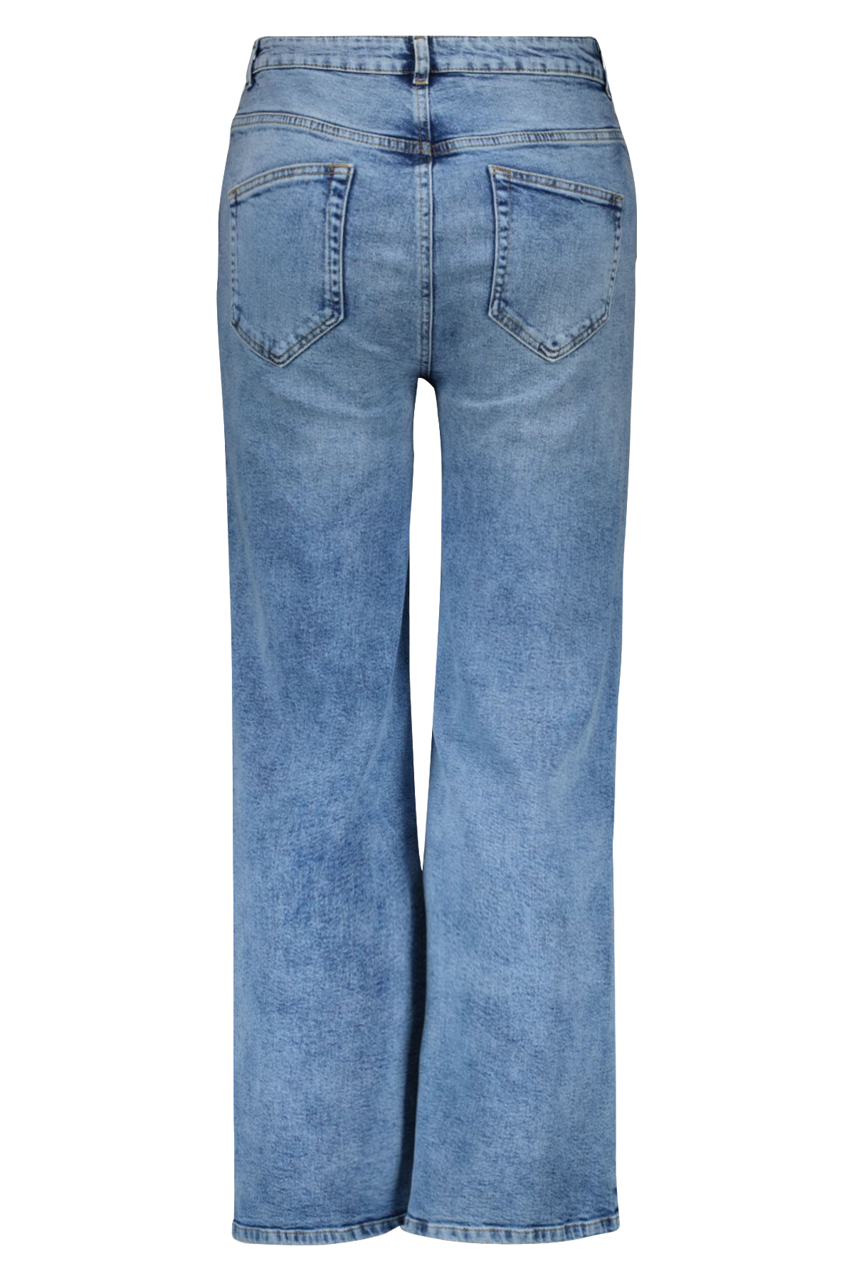 Jeans mit hoher Taille und weitem Bein image number 2