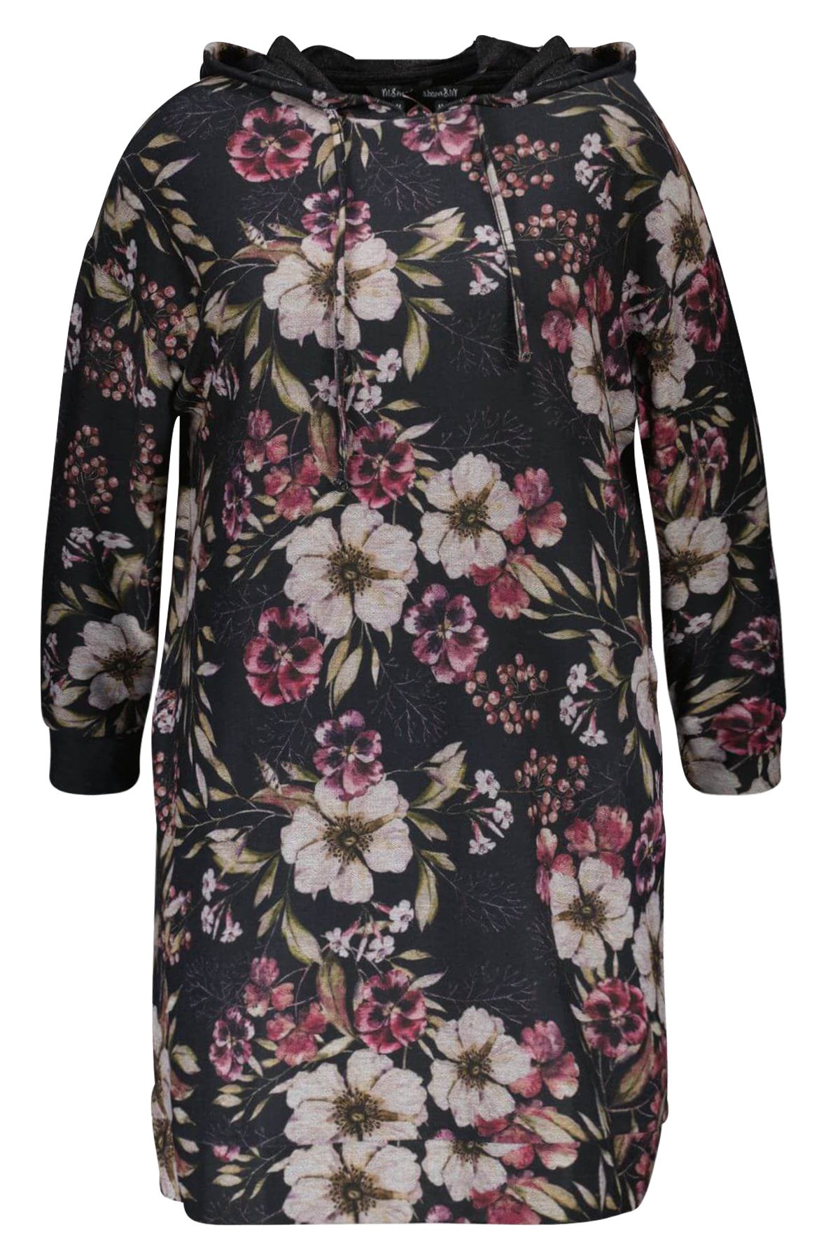 Sweater-Kleid mit Blumen-Print image number 1