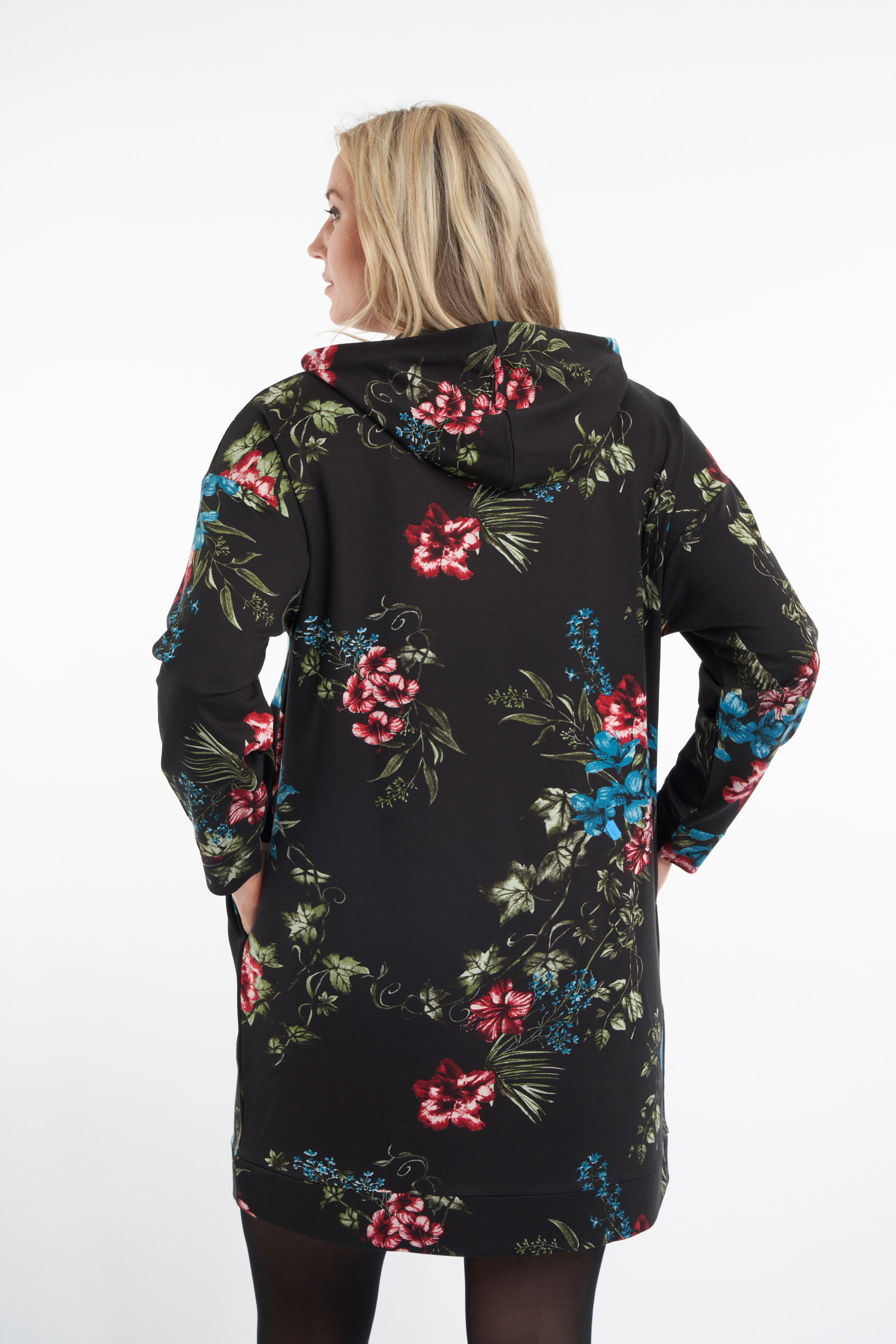 Sweatshirt-Kleid mit Blumen-Print image 4