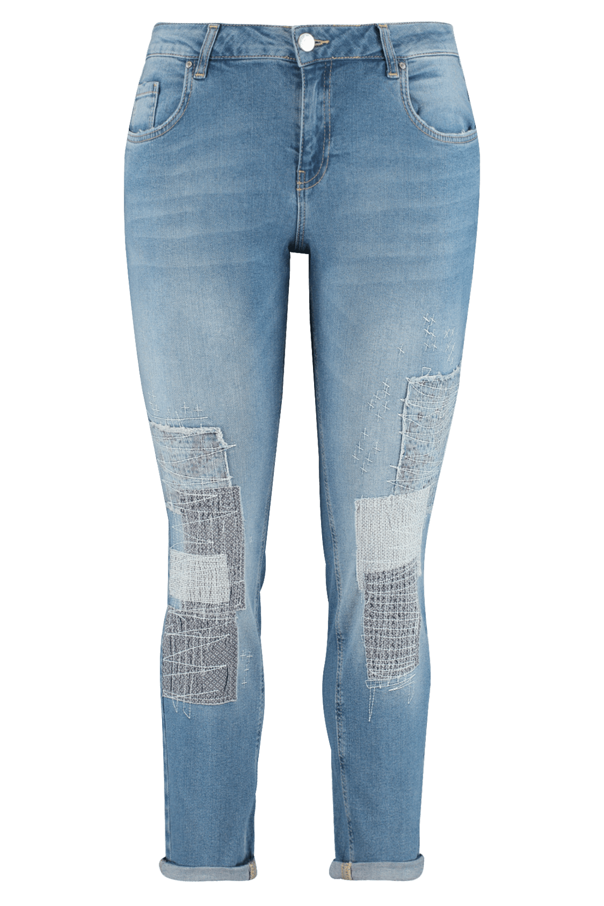 Jeans mit Patches  image number 1
